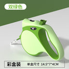 【 5m 】automatic traction rope with light (dark and light green), Single traction rope