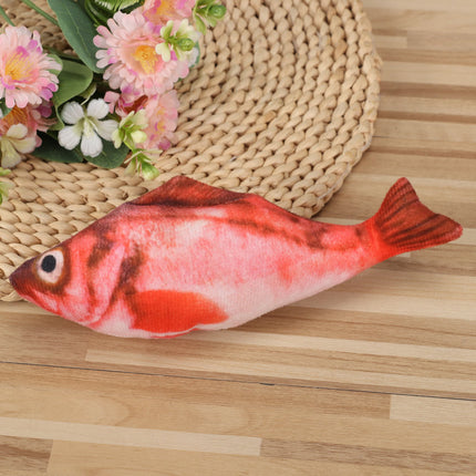 Cross-Border Wholesale Simulation Pet Fish Toys to Amuse Cats, Molars and Chews, Plush Fish, Cat, Mint Fish, Cat Toys and Supplies