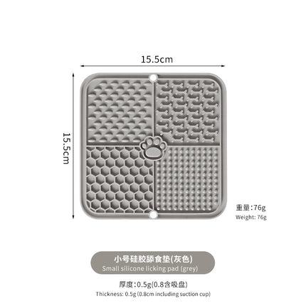 Cross-Border Dog Licking Mat Pet Licking Pad Silicone Suction Cup Slow Licking Mat Anti-Choking Slow Feeding Bowl with Scraper