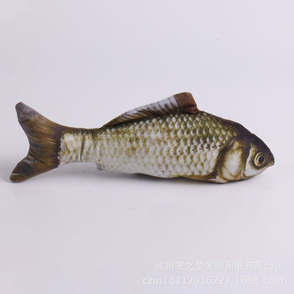 Cross-Border Wholesale Simulation Pet Fish Toys to Amuse Cats, Molars and Chews, Plush Fish, Cat, Mint Fish, Cat Toys and Supplies