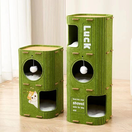 Cross-border wholesale cat nest cat climbing frame four seasons universal multi-layer cat tree hole cat scratch board cat pet nest