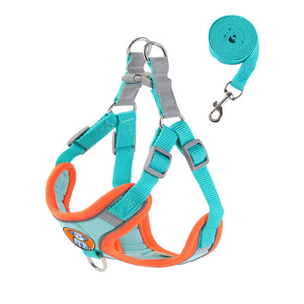 Dog Leash Vest-Style Reflective Pet Harness for Small Dogs, Anti-Escape Walking Leash, Retractable Leash