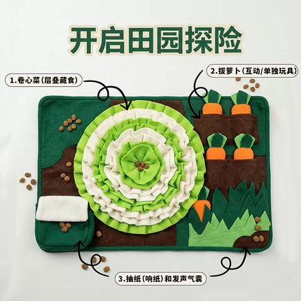 New Pet Sniffing Mat to Expend Dog Energy, Hide Cat Treats to Relieve Boredom, Pet Food Leakage Toy