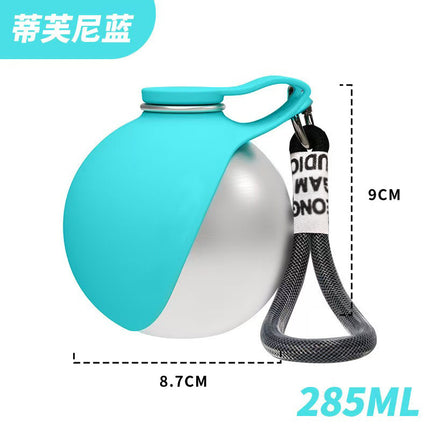 Cross-Border Pet Water Bottle for Cats and Dogs, Stainless Steel Water Bottle for Outdoor Use, Foldable, Large Capacity, Portable Water Dispenser