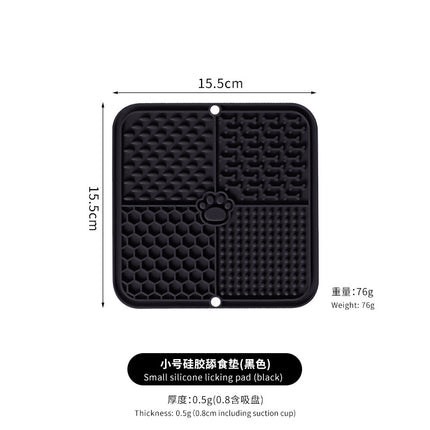 Cross-Border Dog Licking Mat Pet Licking Pad Silicone Suction Cup Slow Licking Mat Anti-Choking Slow Feeding Bowl with Scraper